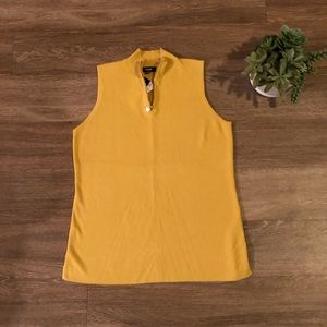 NWT Premise studio mustard yellow mock turtleneck